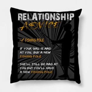Relationship Advice Fishing Girl Pillow