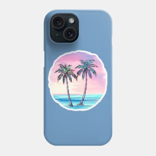 2 palm trees Phone Case