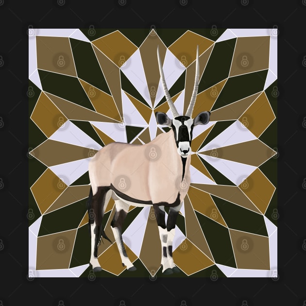 Gemsbok / oryx on Geometric Design by Suneldesigns