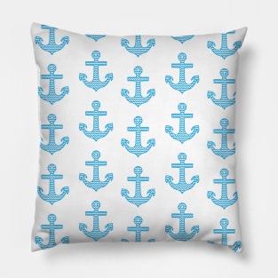 Anchor blue captain pattern design Pillow