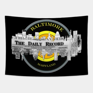 Baltimore Vintage News Skyline Tapestry