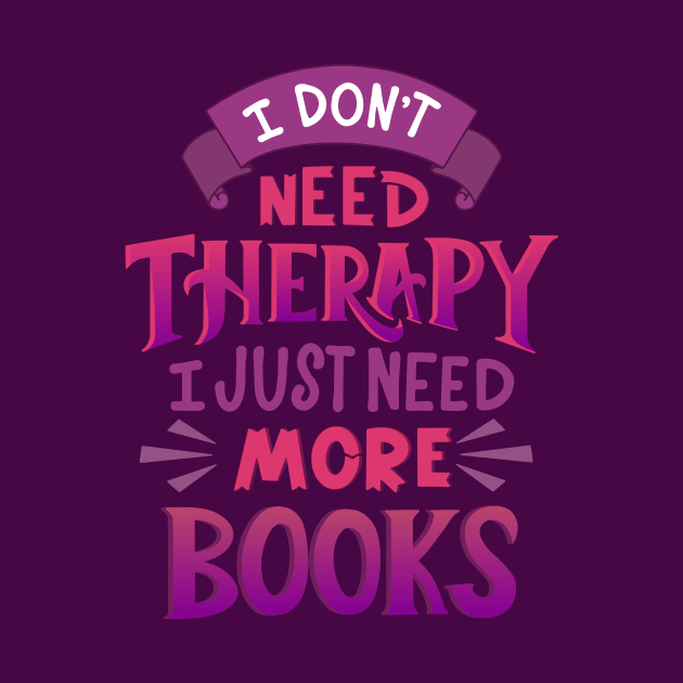 Books or Therapy Blue by KitCronk