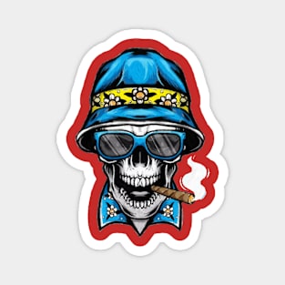 smummer skull smoker Magnet