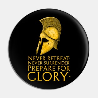 Motivational Inspiring Ancient Greek Spartan Warrior Helmet Pin