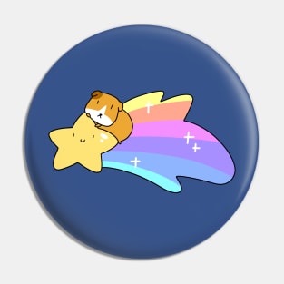 Rainbow Shooting Star Guineapig Pin