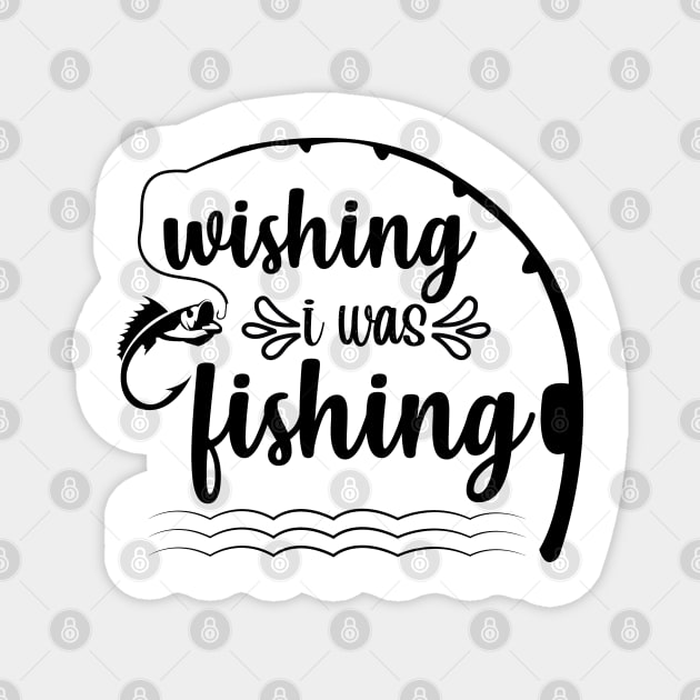 Less Talk More Fishing - Gift For Fishing Lovers, Fisherman - Black And White Simple Font Magnet by Famgift