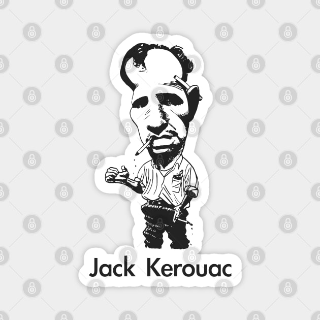 Jack Kerouac Smoking FanArt Magnet by darklordpug