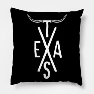 Cool Texas Longhorn Cowboy Souvenir Typography USA Gift Pillow