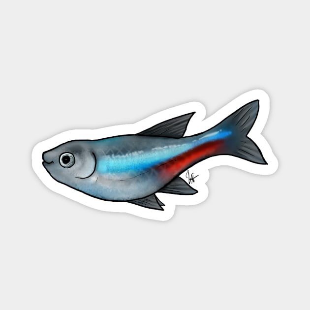 Fish - Tetras - Neon Tetra Magnet by Jen's Dogs Custom Gifts and Designs