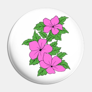 Pink Cherry Blossom Hand Drawn Gardening Gift Pin