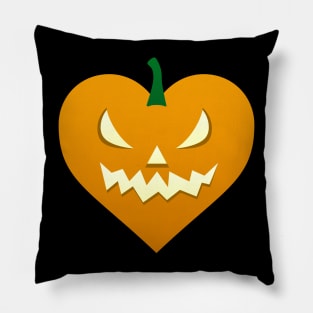 Jack o' Lantern Heart Pillow