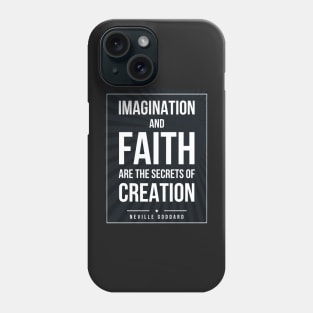 Neville Goddard quote Subway style (white text on black) Phone Case