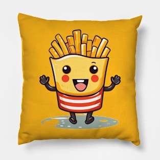 Cute French Fries T-Shirt cute characters Pillow