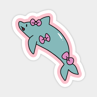 Dolphin Covered in Pretty Bows Magnet