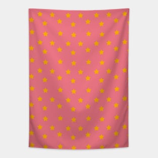 Abdulkareem | Pink and Yellow Stars Pattern Tapestry