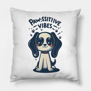 Paws-itive Vibes Animal Pun Pillow