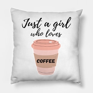 girl loves coffee Pillow