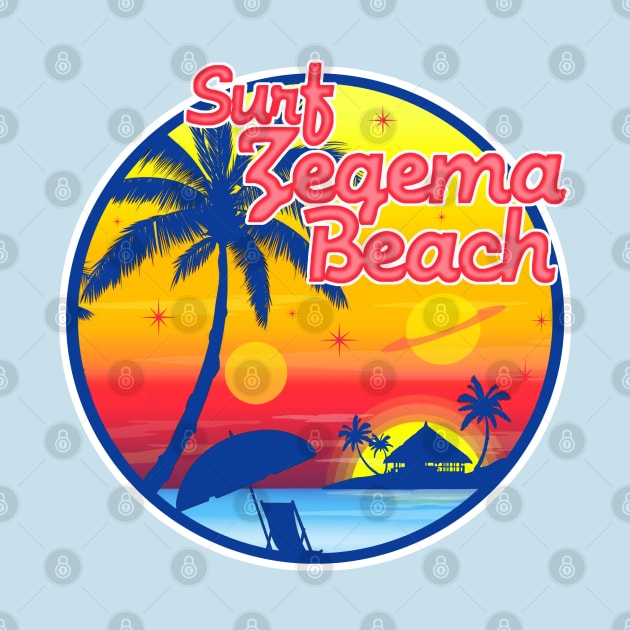 Surf Zegema Beach v2 by PopCultureShirts