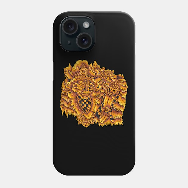 Barong vs Rangda Illustration Phone Case by Marciano Graphic