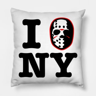 I hockey mask new york city! Pillow