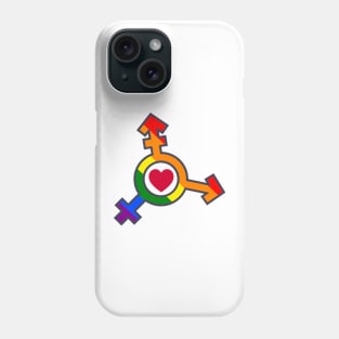 Rainbow Trans Symbol LGBTQ Pride Heart Phone Case