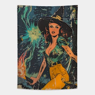 Vintage Witch Tapestry