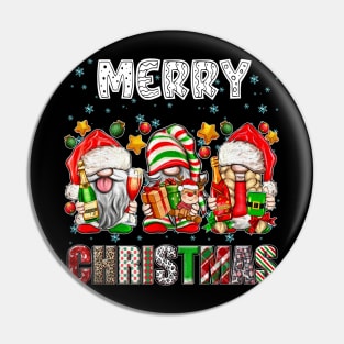 Merry Christmas Gnome Family Funny Xmas Tree Women Men Kids Pin