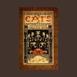 Christoper Cricket on cats- vintage book cover T-Shirt