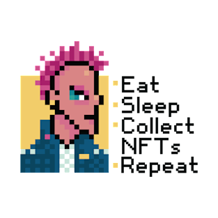 Eat Sleep Collevt NFT Repeat Crypto Punks gift T-Shirt