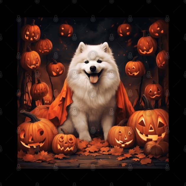 Samoyed pumpkin Halloween by NatashaCuteShop