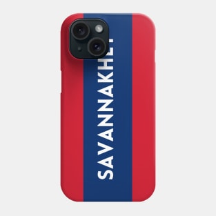 Savannakhet City in Laos Flag Colors Phone Case