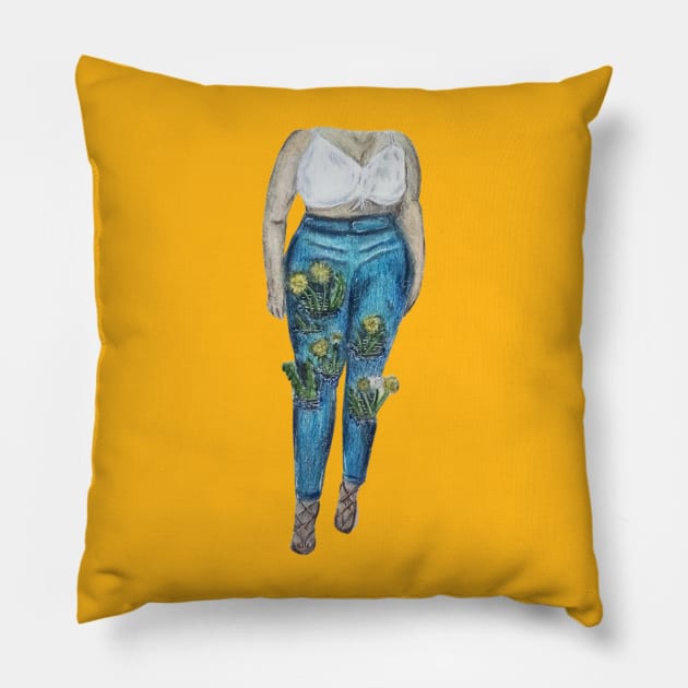 Body Positivity Pillow by Animal Surrealism