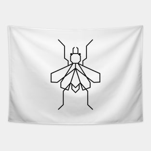 Trendy one line geometric design of fly Tapestry