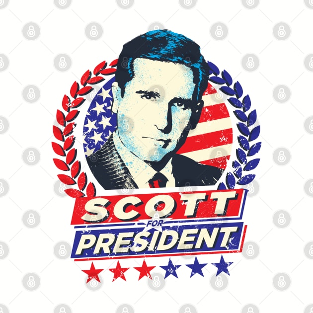 Michael Scott the Office for President by Alema Art