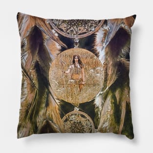 Dreamcatcher Indian american spiritual Pillow