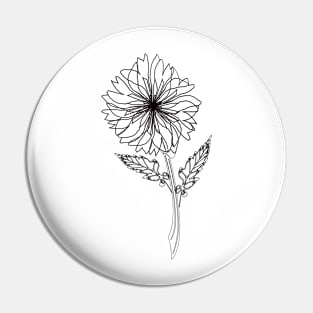 November Chrysanthemum Flower Thanksgiving Pin