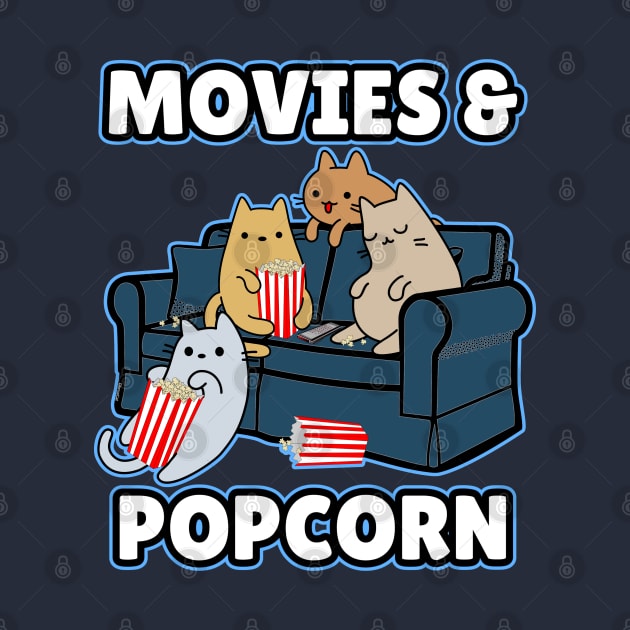 Cats popcorn popper and movies by GlanceCat