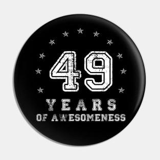 Vintage 49 years of awesomeness Pin