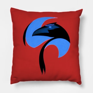 Blue Raven Pillow