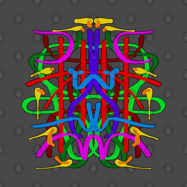 Abstract Symmetrical Colorful Ribbon by Zeroeroroo