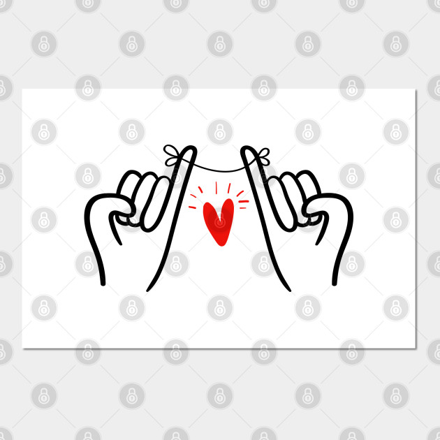 Pinky Promise Hand Print Hand Swear Printable Sign Couple Art Print Minimal Line Drawing Print Pinky Promise Posters And Art Prints Teepublic