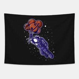 Astronaut Flying In Space Tapestry