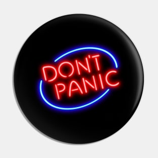 Hitchhiker's Guide - "Don't Panic" Neon Sign Pin