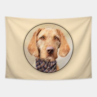 Wirehaired Vizsla Painting - Cute Original Dog Art Tapestry