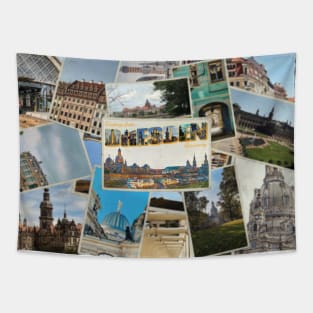 Greetings from Dresden retro vintage style retro souvenir Tapestry