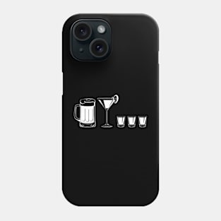 Stick Figure Family - Alcohol Themed - 3 Shots Phone Case