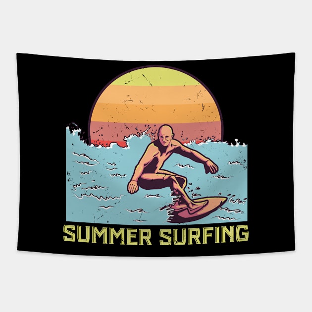 Summer Surfing Tapestry by lando218