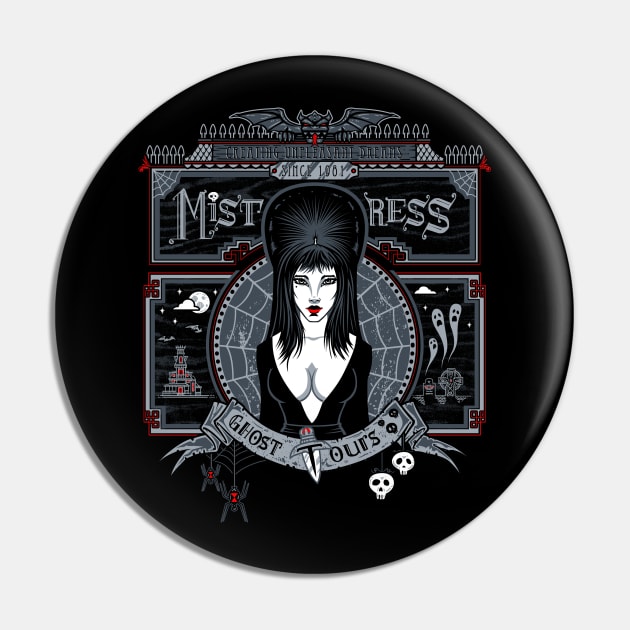 Mistress Ghost Tours Pin by Onebluebird