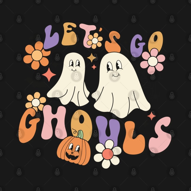 Let's Go Ghouls Funny Ghouls Hippie by UniqueBoutiqueTheArt