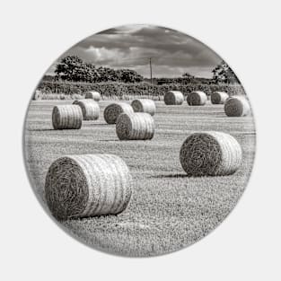 Hay Barrels in a Field Pin